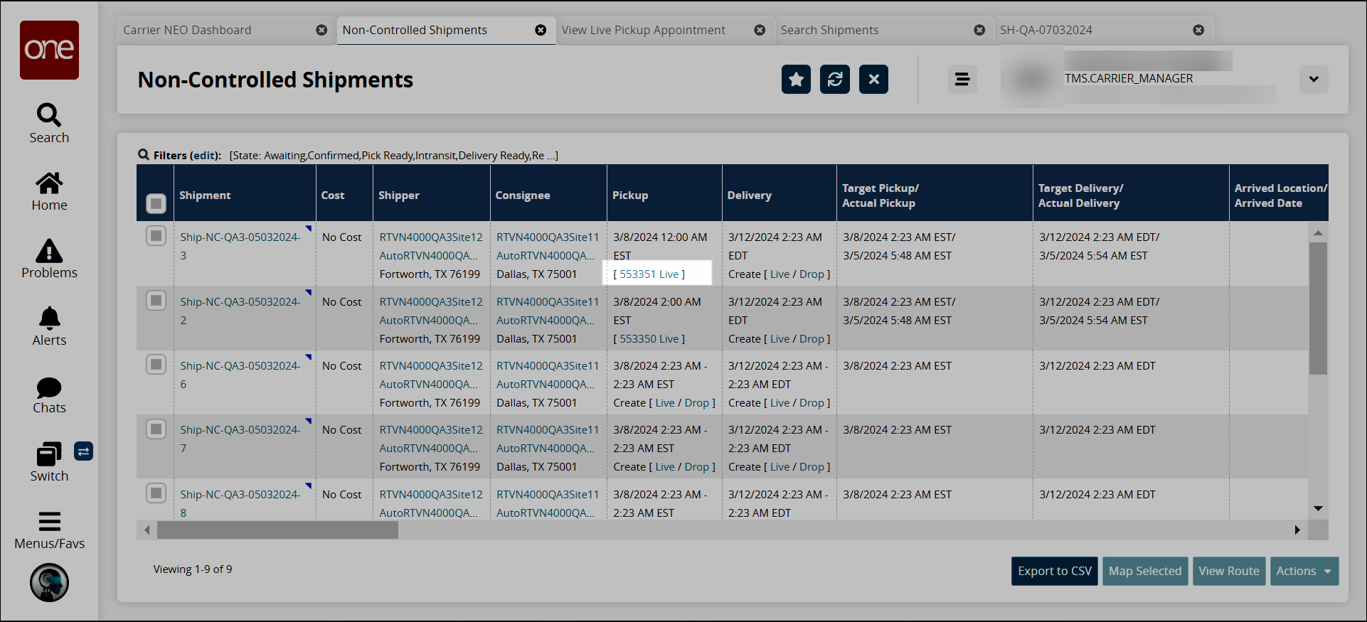 SearchNon-ControlledShipments_3-9_TransMgr_AppointmentNumberHighlight_20240319.png