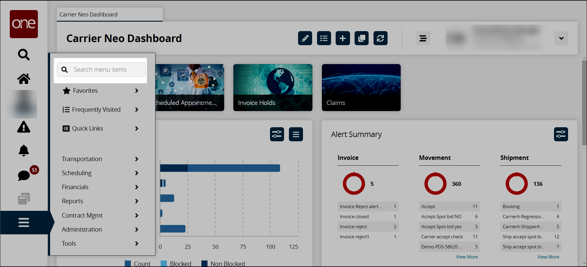 NEODashboard_3-9_TransMgt_MenuSearchHighlight_20240315.png