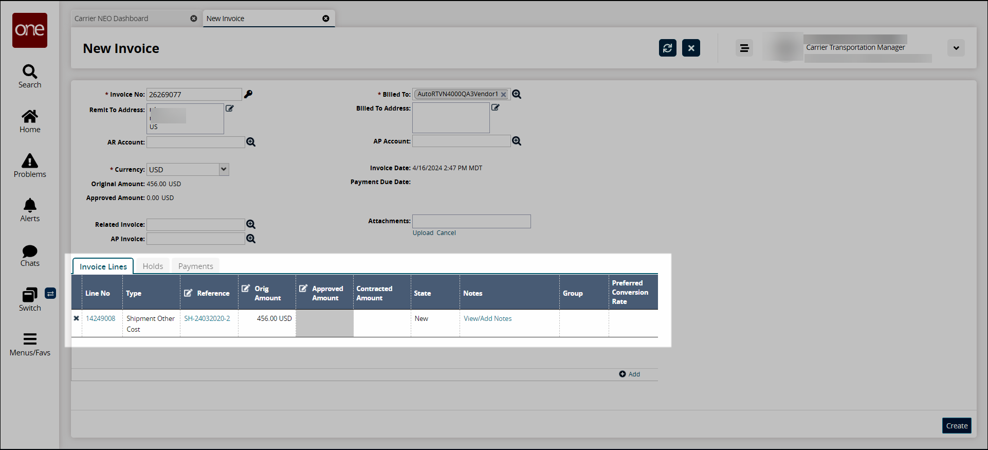 NewInvoice_3-9_CarrierTransportationManager_InvoiceLineHighlight_20240416.png